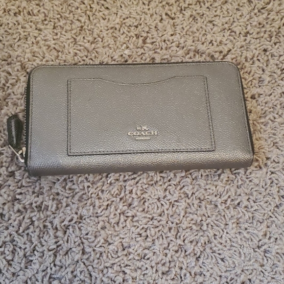 Handbags - Silver Coach large wallet